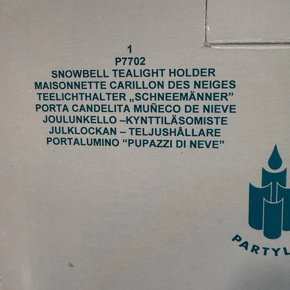 Party Lite Partylite Retired Snowbell 3 Snowman Tealight Candle Holder P7702 NIB